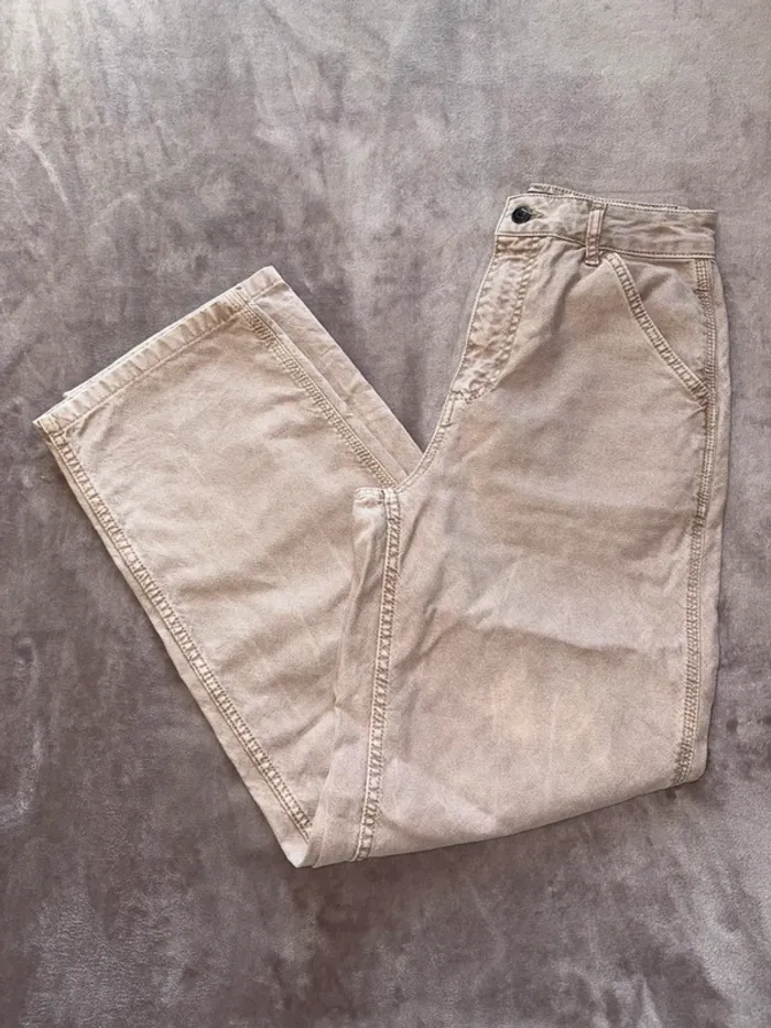 Pantalon jean beige femme ASOS taille 36 en très bon état.