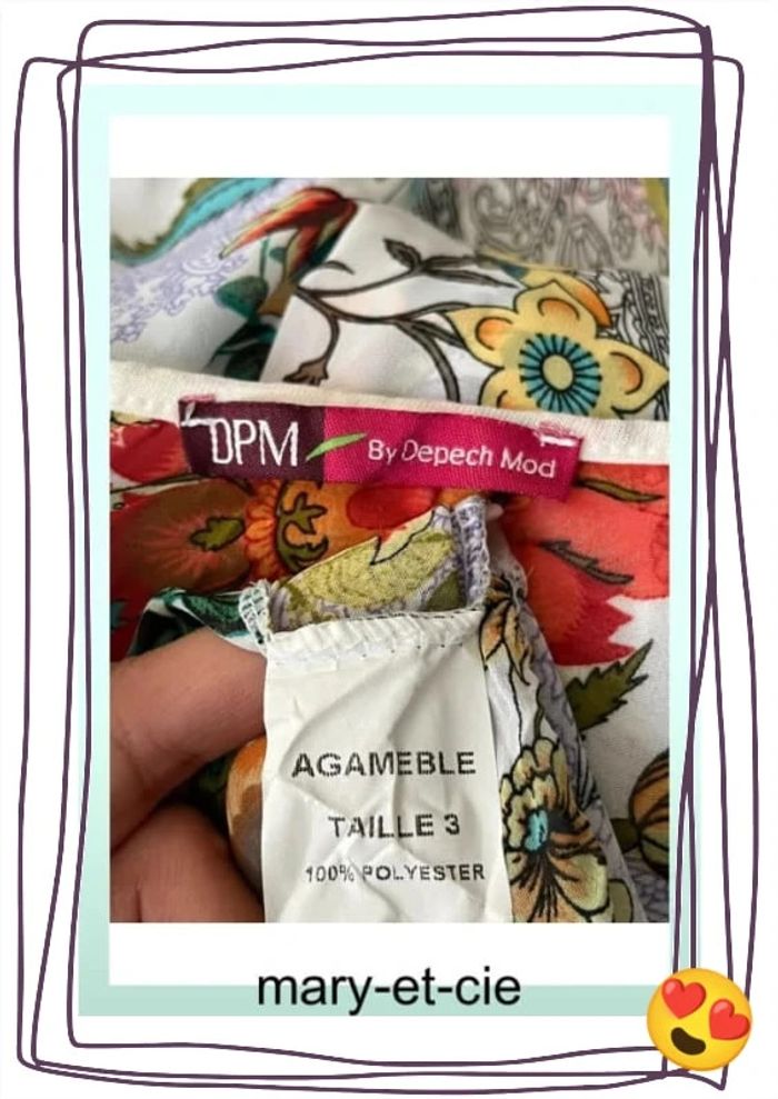 SOLDÉ - Blouse fluide légère manches courtes taille 3 - depeche mode - photo numéro 6