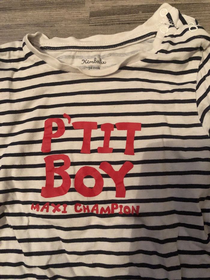 Tee-shirts ML garçon TB état 24 mois - photo numéro 2