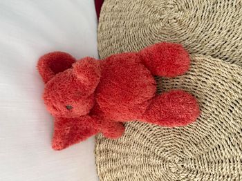Doudou Eléphant Nounours Orangé(rouge)