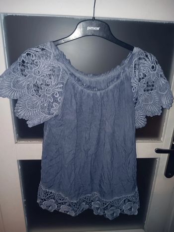 Blouse bleue taille L