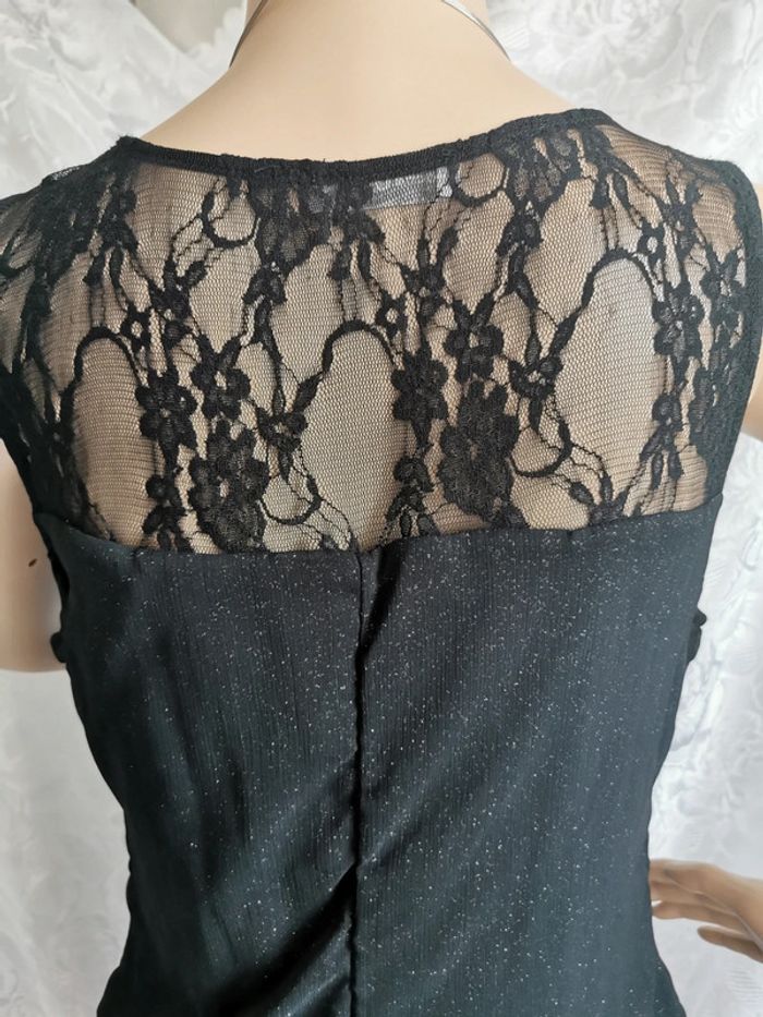 Robe. Noir pailleté. Taille 40.Cache Cache - photo numéro 7