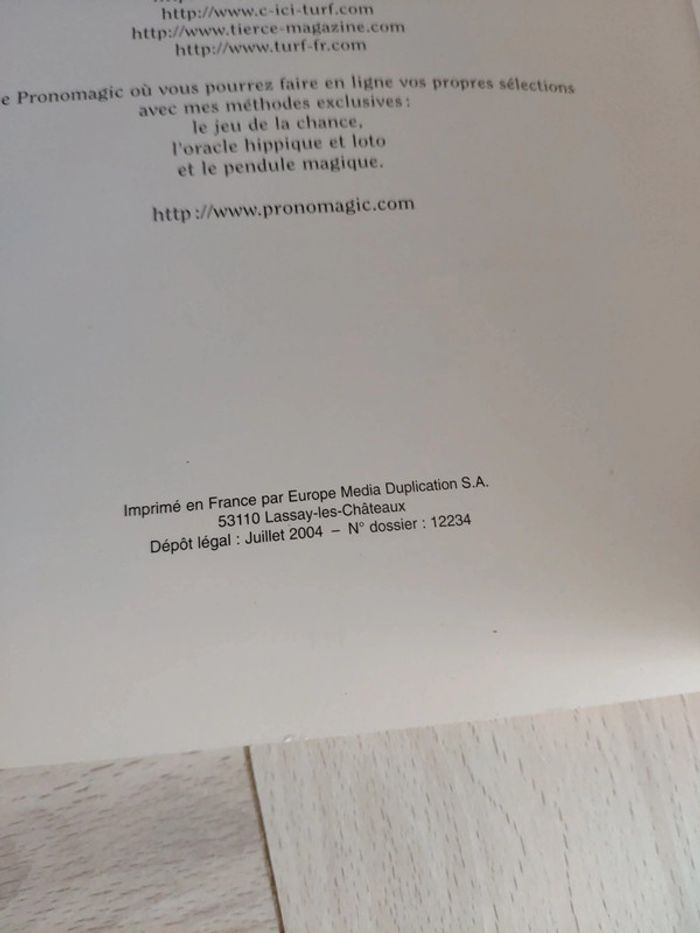 Livre grand format Sélecteur universel de radiesthésie pour les jeux de hasard épuisé Dajafée - photo numéro 11