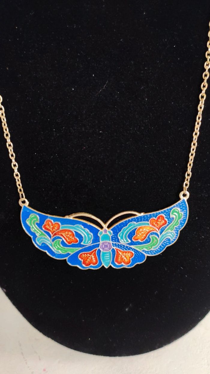 Collier papillon vintage