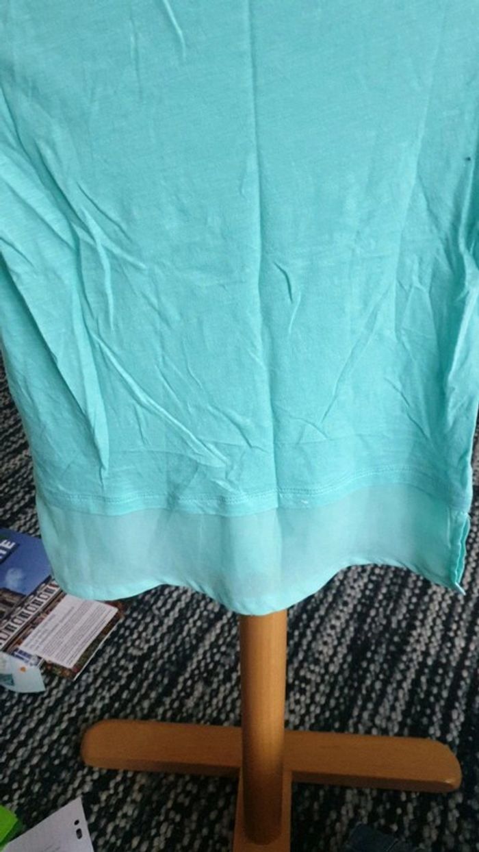 T shirt vert d'eau neuf fille - photo numéro 4