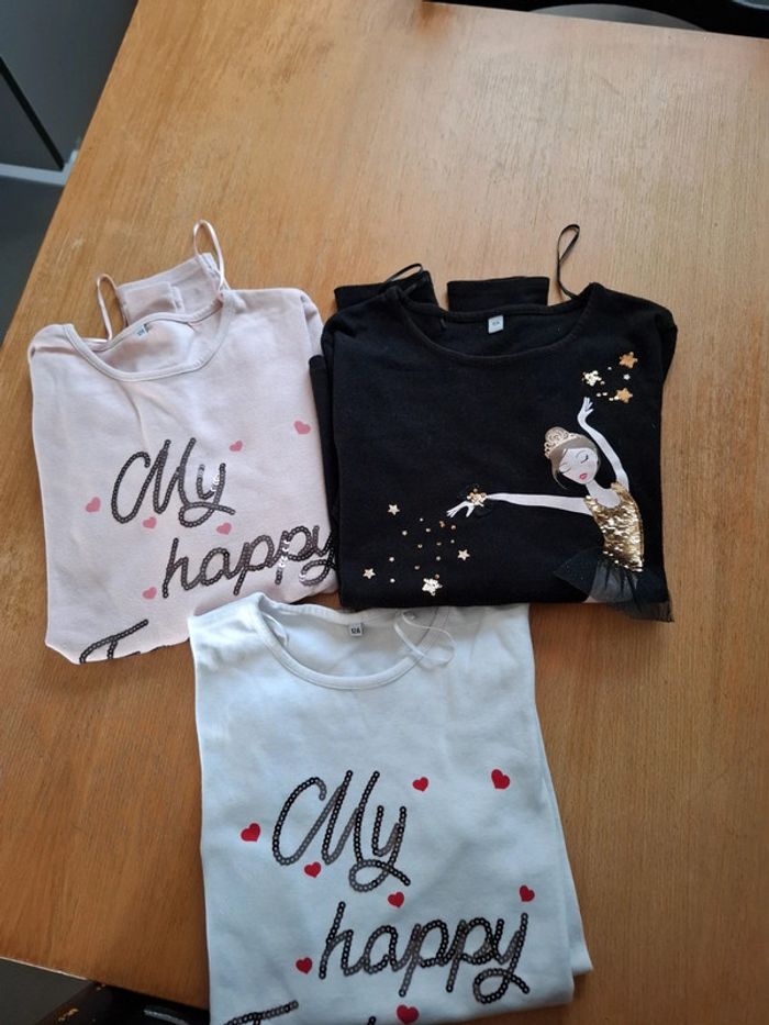 Lot t shirt manches longues