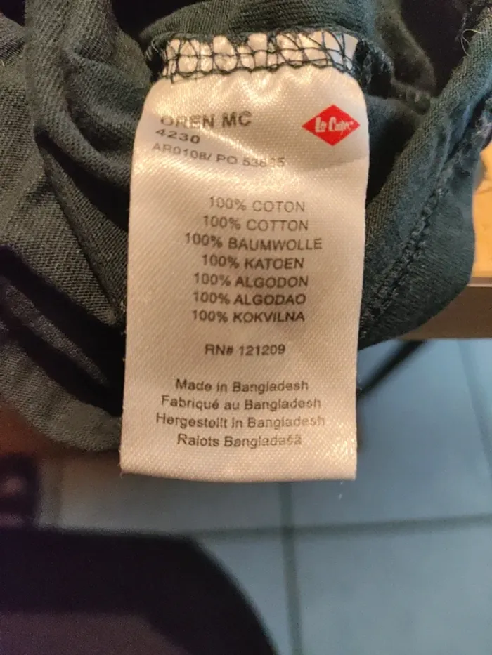 Tee shirt lee Cooper taille L dans étiquette de taille - photo numéro 6