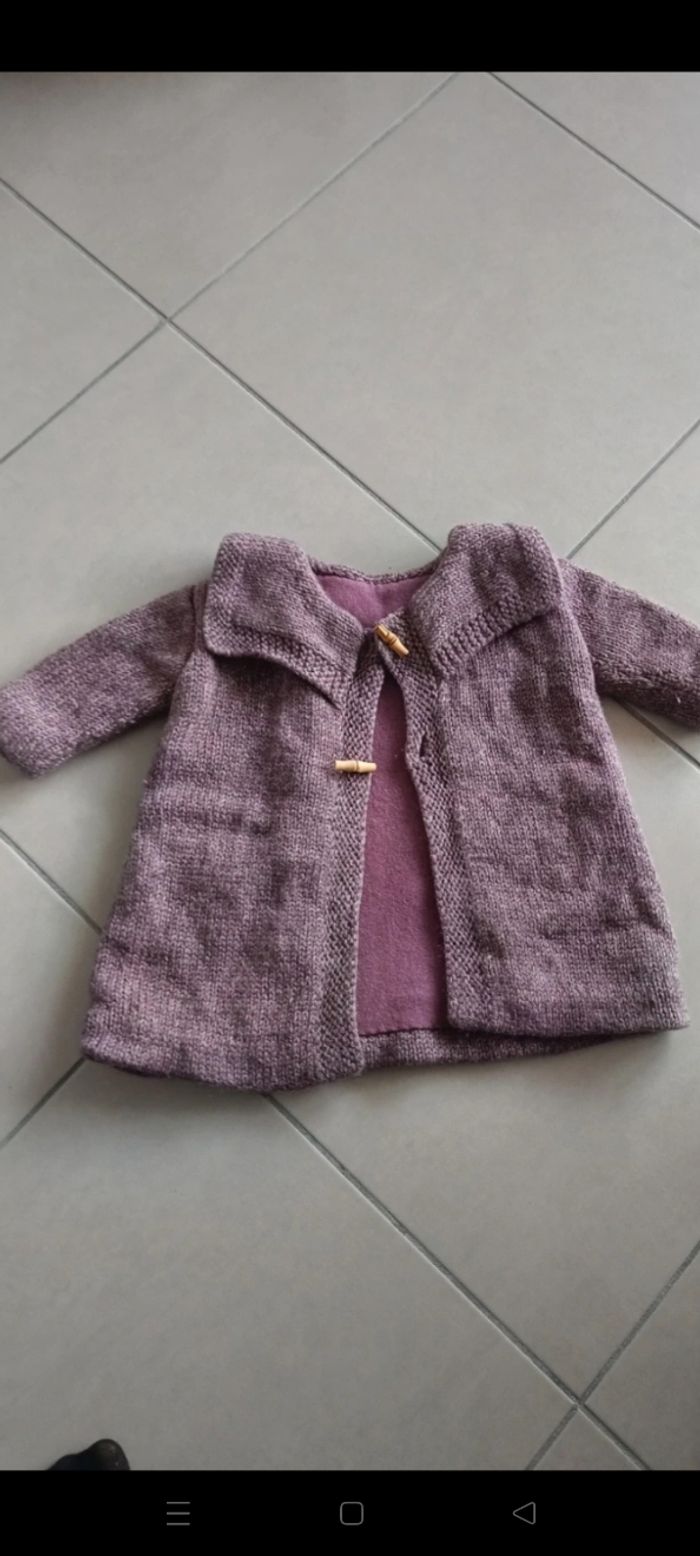Manteau laine et polaire 4 ans