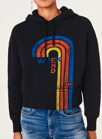 Sweat noir motif Week-end Ba&sh – Modèle Young – Taille 0
