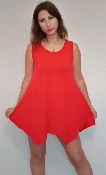 Robe t-shirt / tunique asymetrique