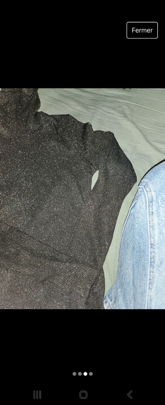 Pull à col roulé à paillettes Zara - photo numéro 3