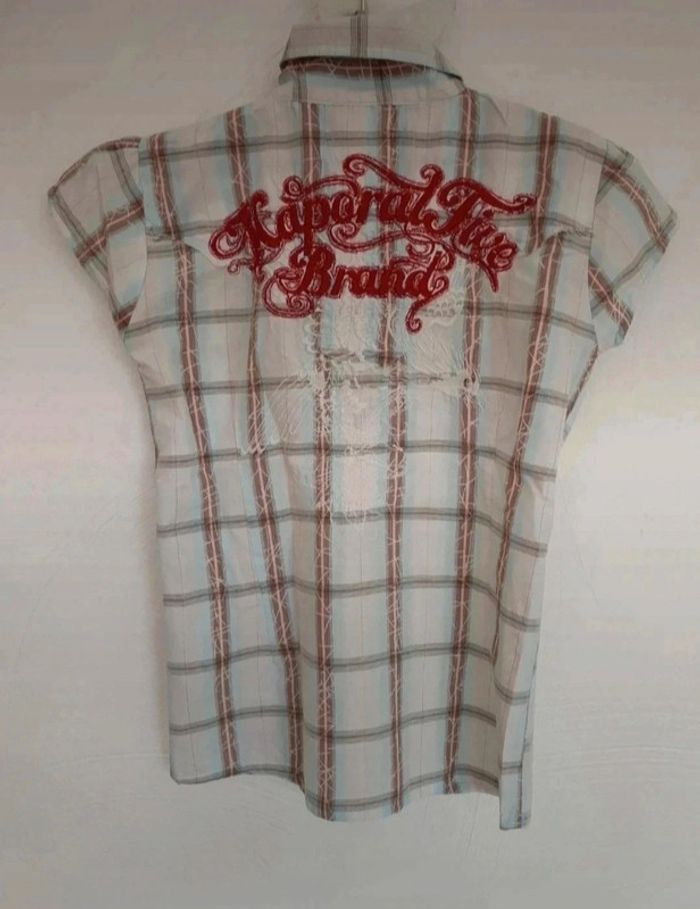 Chemise carreaux bleu rouge kaporal taille xs - photo numéro 2