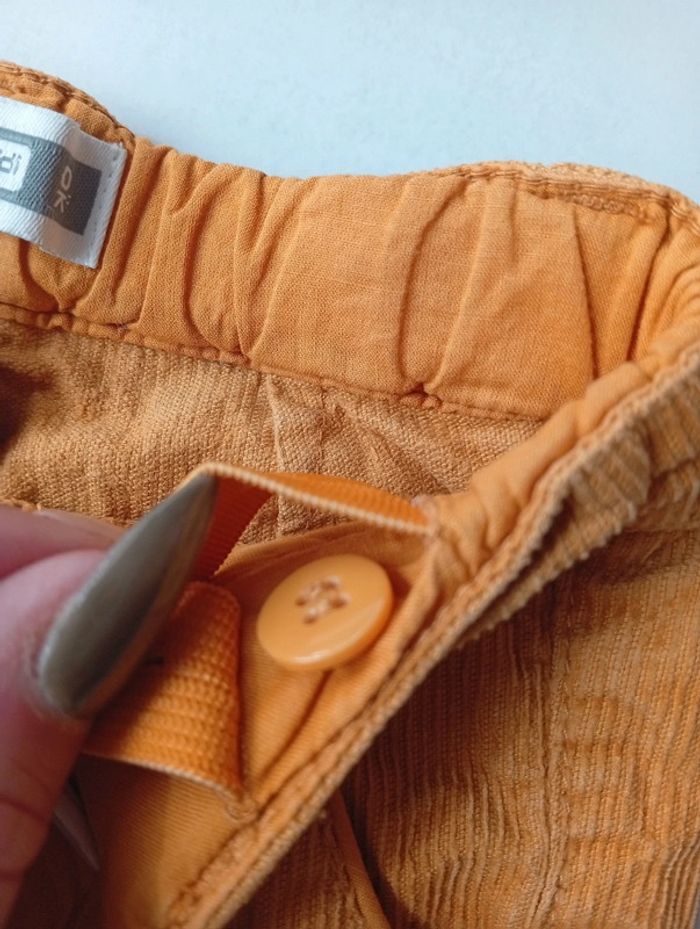 OKAÏDI - short en velours taille 3 ans | jaune moutarde - printemps été automne - photo numéro 5