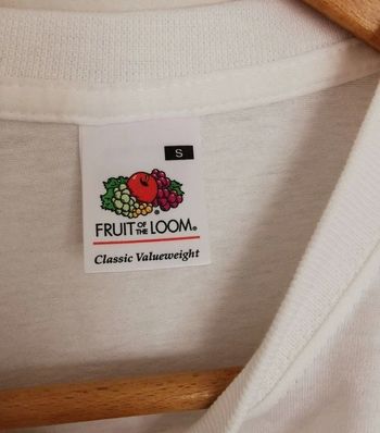 Tee-shirt blanc manches courtes - Fruit of the Loom - S