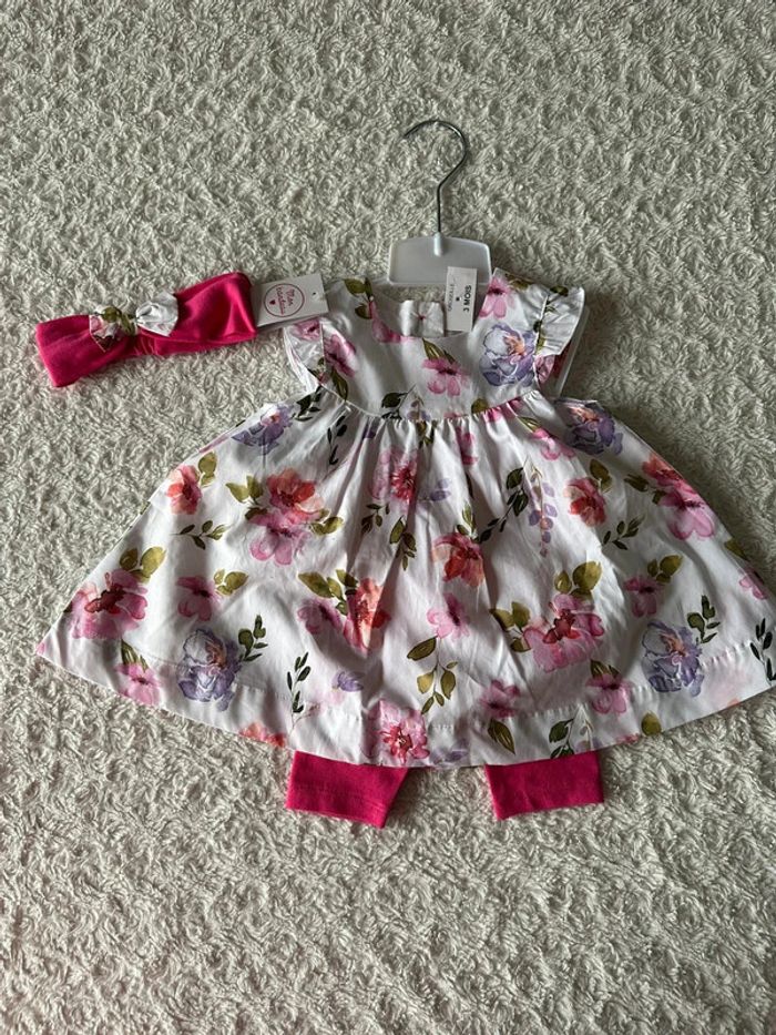 Ensemble été fille robe legging et bandeau - photo numéro 4