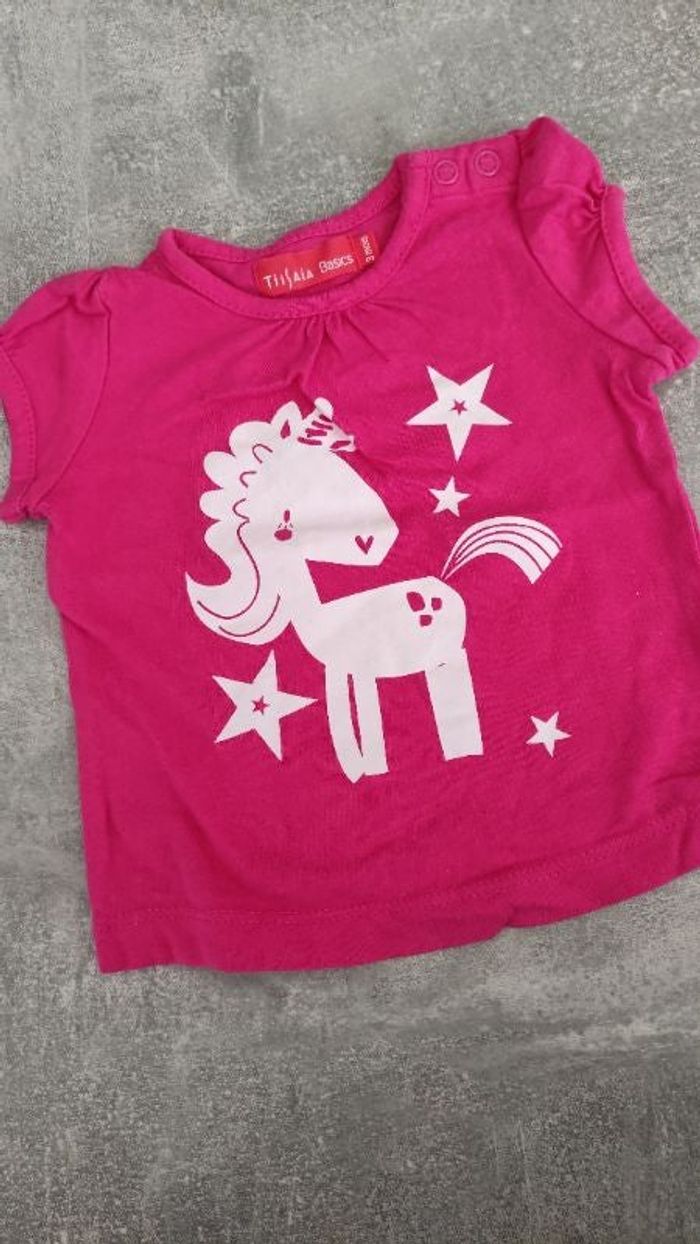 Tee-shirt manches courtes bébé fille 3 mois