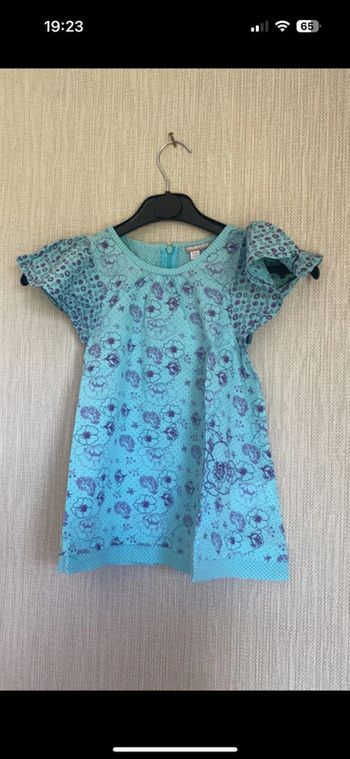 Tunique bleu fleurie orchestra 8 ans