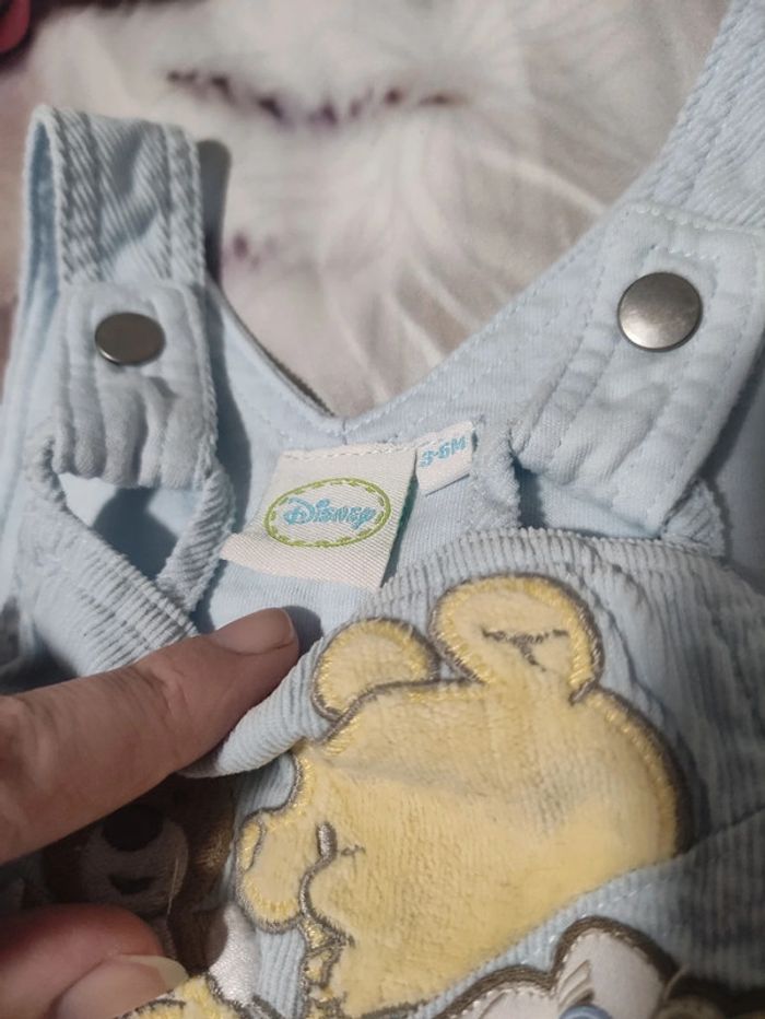 Salopette velours Winnie l'ourson 3 mois - photo numéro 3