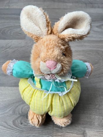 Lapin doudou vintage 30cm Anna Club