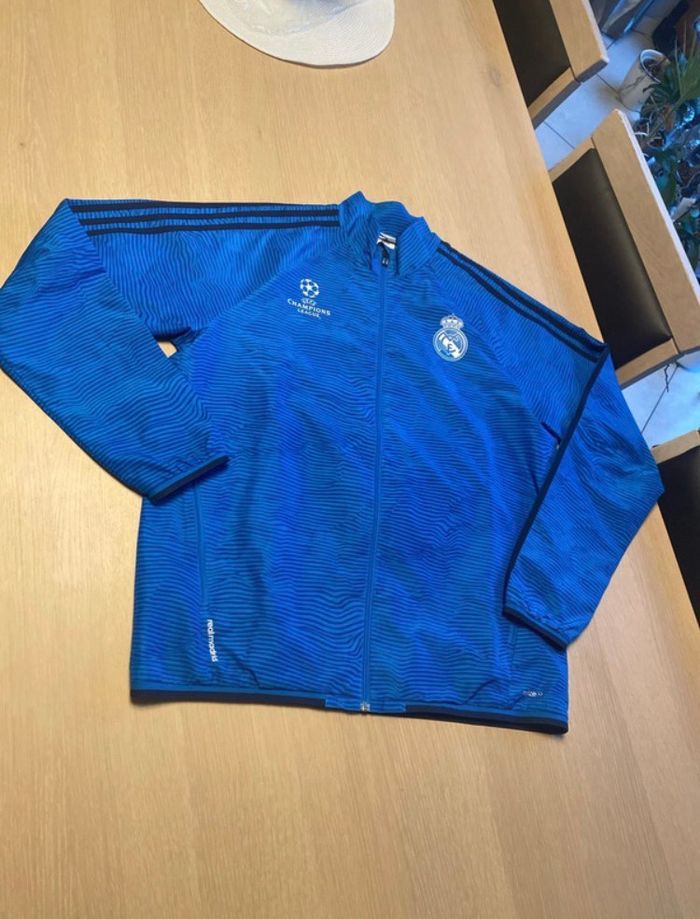 Haut de survêtement de sport foot Adidas Champions League Real Madrid