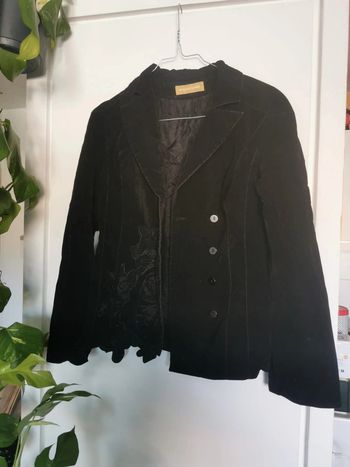 Veste noire touché velours Helena Sorel