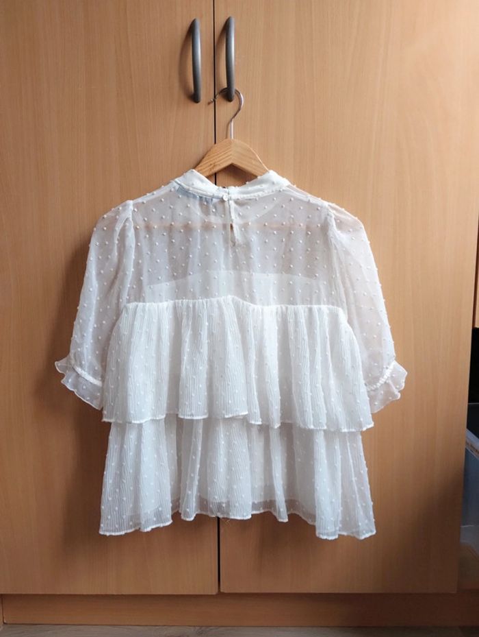 Zara blouse plumetis taille S - photo numéro 4