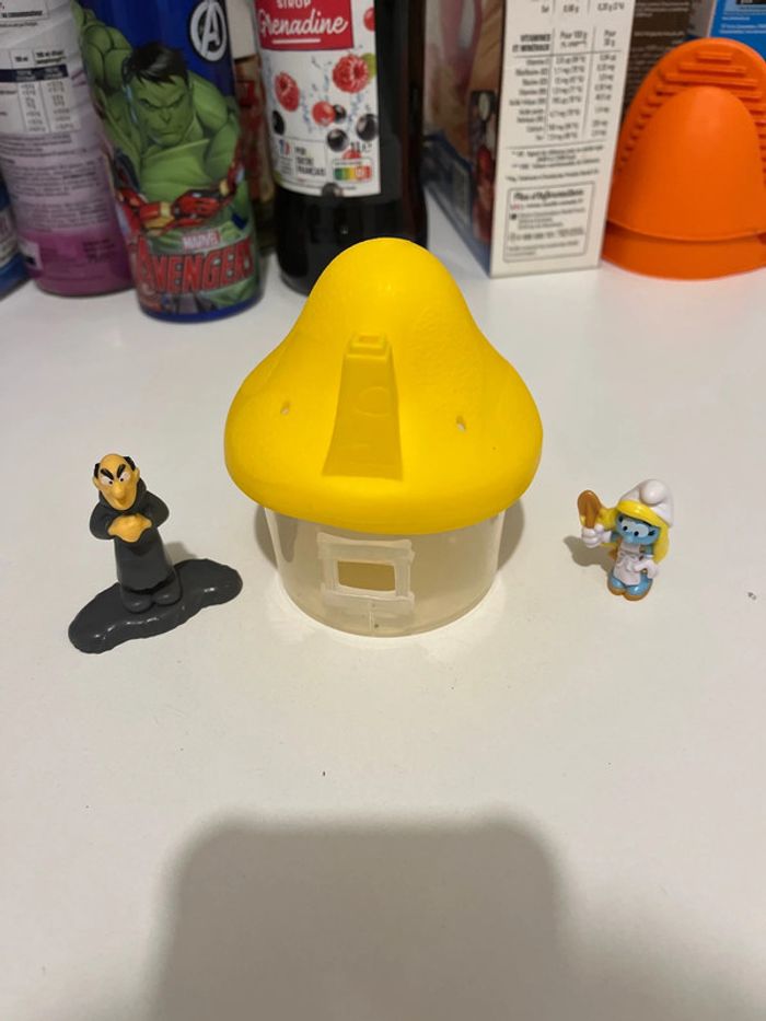 Lot de 2 figurines les Schtroumpfs + 1 maison - photo numéro 2