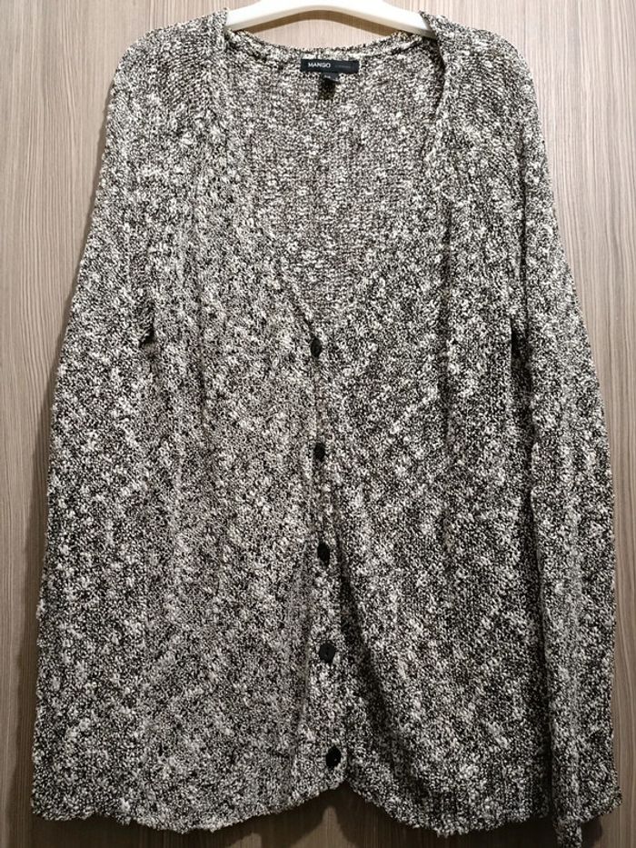 Gilet Mango noir et blanc