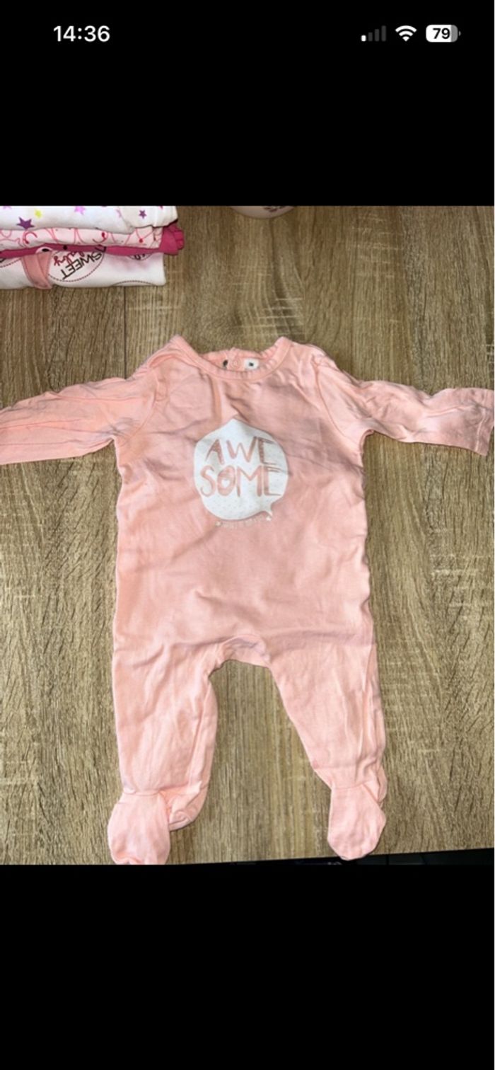 Lot pyjamas en coton bébé 3 mois - photo numéro 7