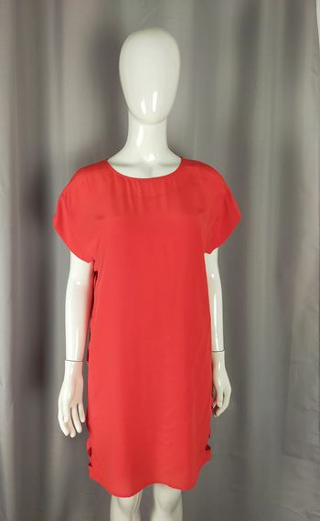 Robe rouge 100 % soie – Bel Air – Taille 2