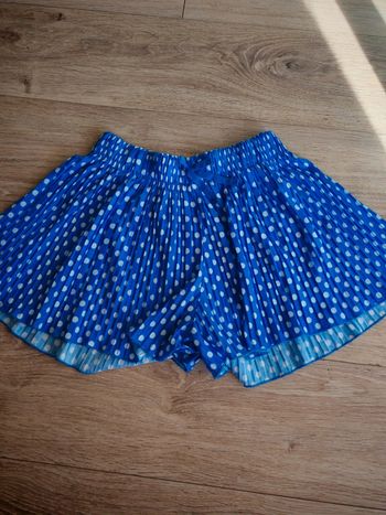 Short fille zara bleu roi à pois