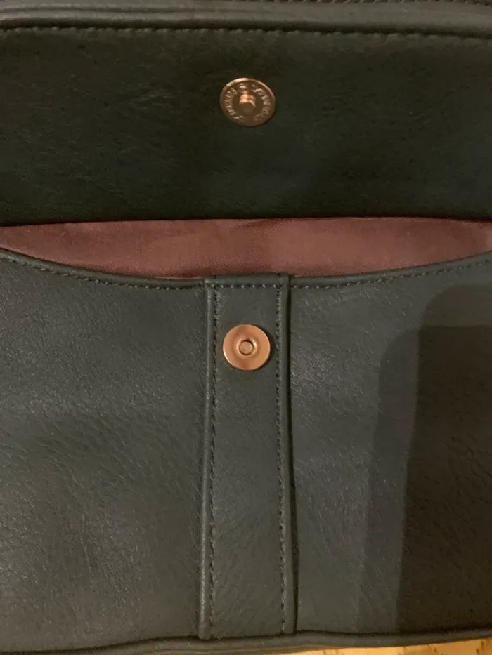 Sac à main vert bouteille lanière réglable - photo numéro 3