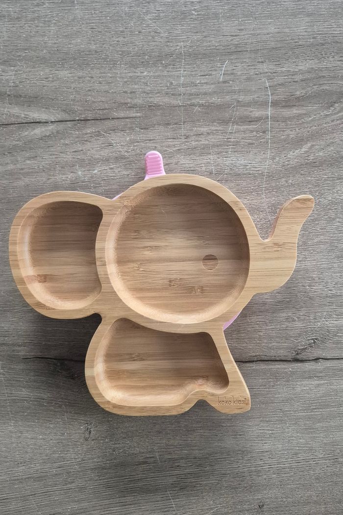 Assiette en bambou avec ventouse 🐘 - photo numéro 2