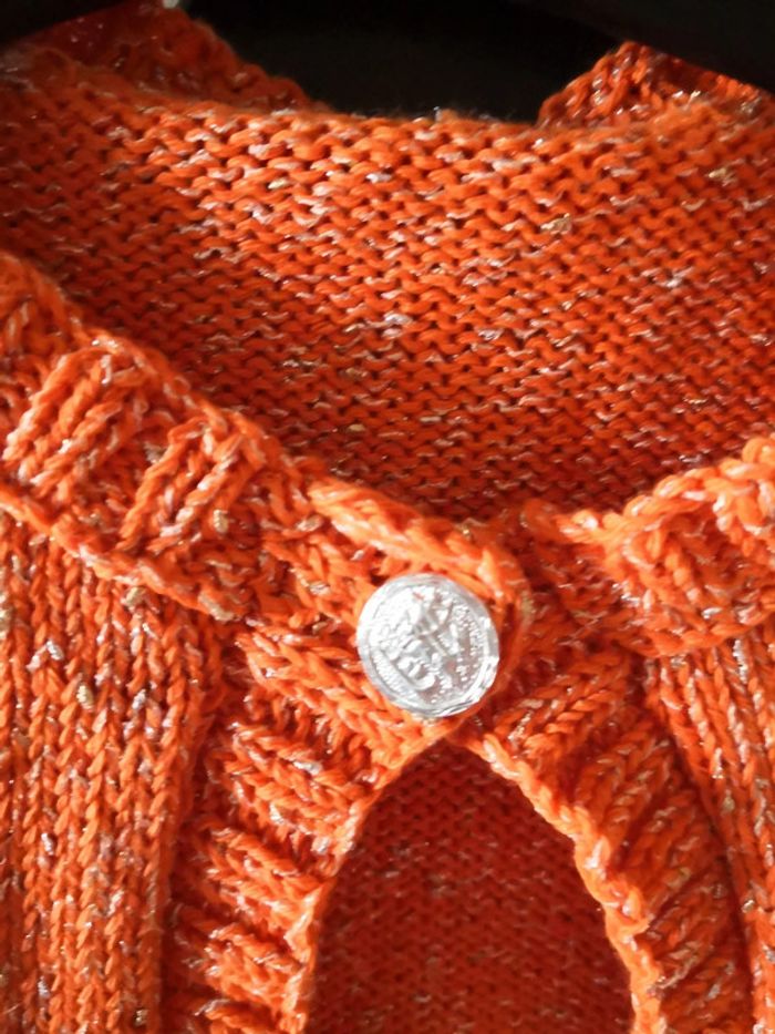 Gilet orange et argent - photo numéro 2