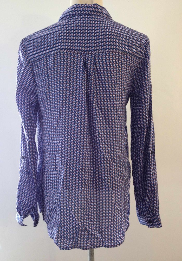 Blouse fluide à motifs - manches longues - taille L - look féminin - photo numéro 3