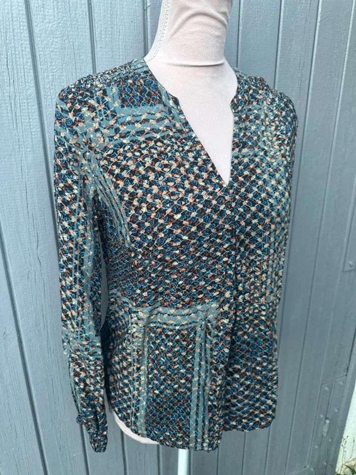 Blouse manches longues été légère colorée fleurie - photo numéro 2