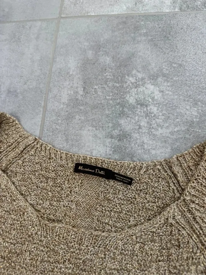 Robe Massimo dutti en maille dorée taille M très bon état - photo numéro 6