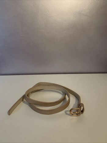 Longue Ceinture Fine 7 Trous 100x1 cm