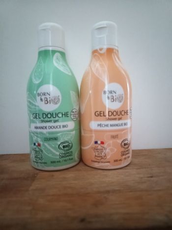 Lot de 2 bouteilles de gel douche bio