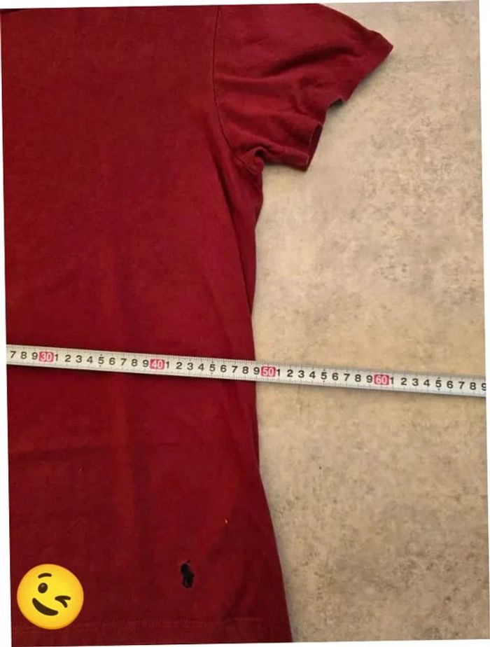 T-shirt Ralph Lauren L coupe col rond rouge Homme Men tee141 - photo numéro 6