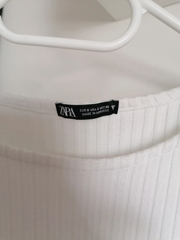 Haut côtelé manches longues Zara taille S - photo numéro 3