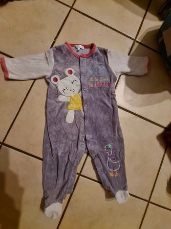 Grenouillère 9 mois kitchou pressions devant