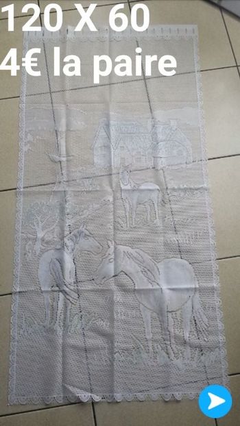 Voilage 120X60 3 chevaux