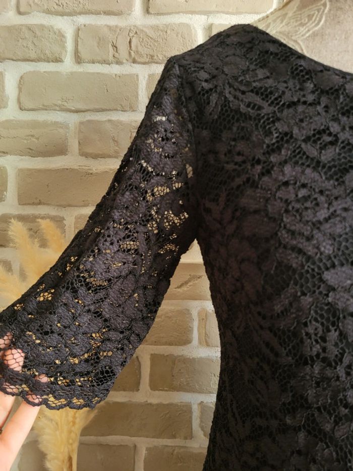 Jolie robe en dentelle florale noire Etam - Romantique chic - photo numéro 3