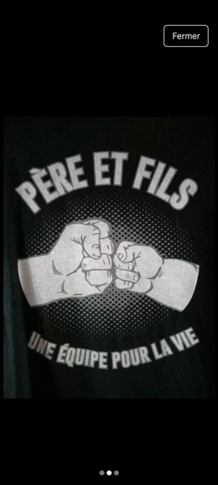 Tee shirt 10 ans père et fils - photo numéro 2