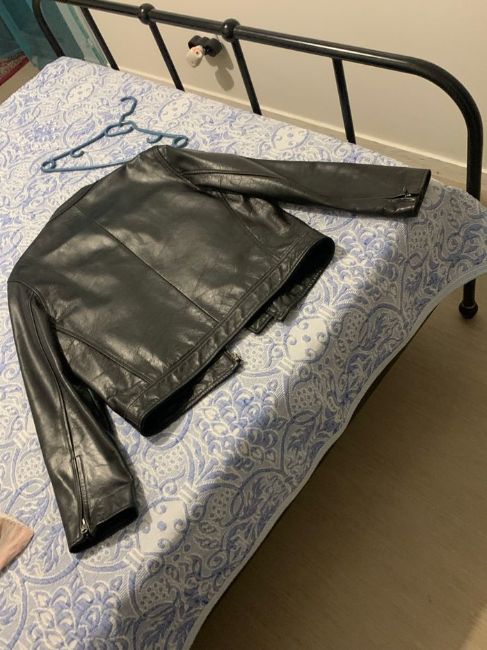 Blouson en cuir marque Serge Pariente - photo numéro 5