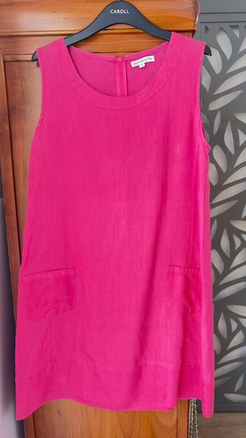 robe en lin fuschia 