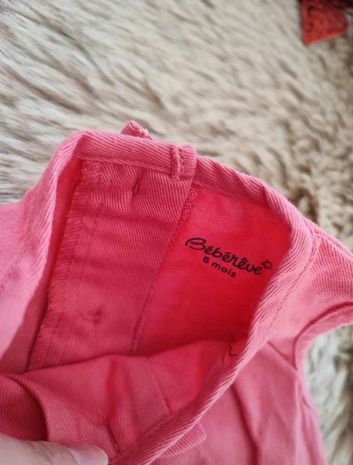 Ensemble  robe t-shirt  rose bébé  rêve 6 mois - photo numéro 4