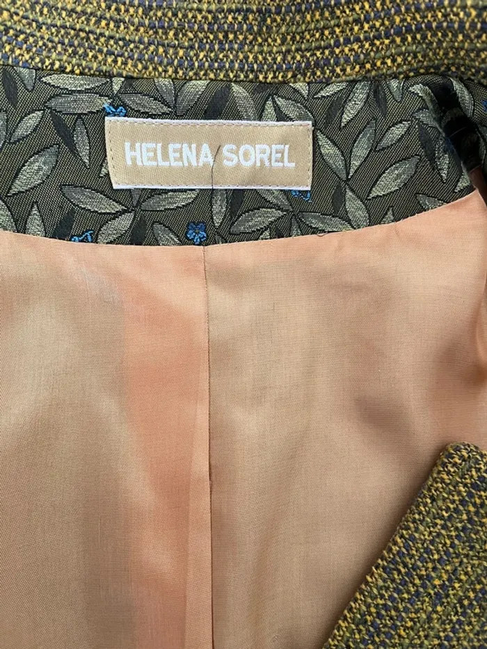 Veste blazer vert kaki orangé - photo numéro 5