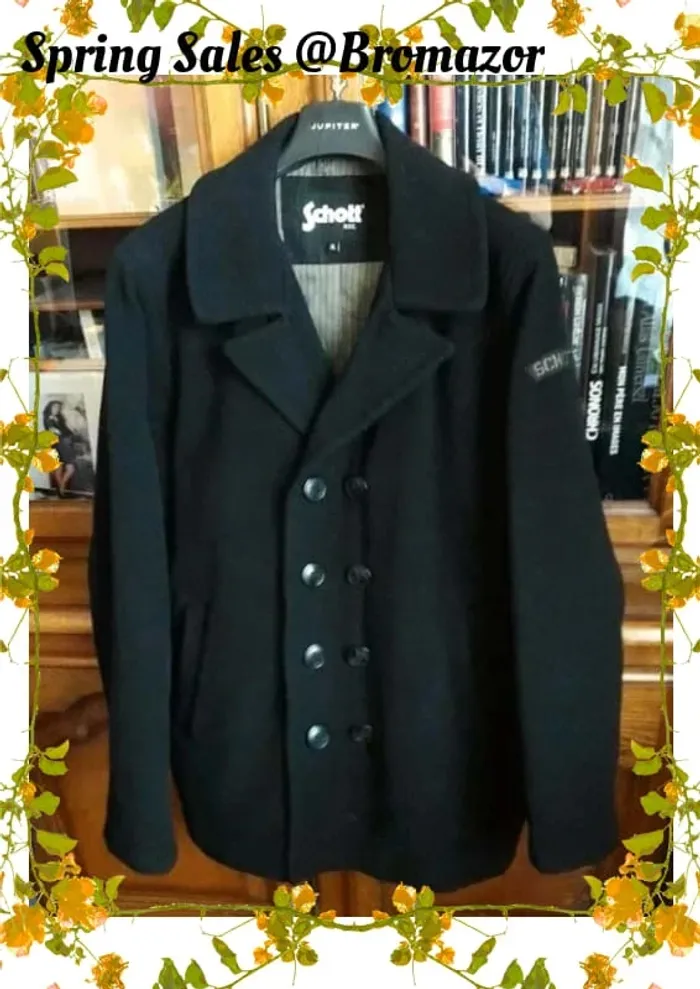 Caban Schott noir type 740 taille XL